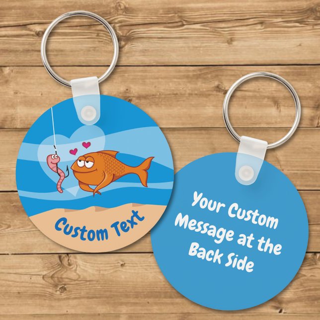 Porte-clés Poisson et appât en amour Porte - clé (Créateur téléchargé)