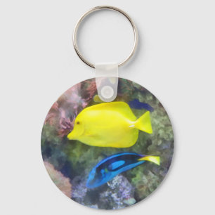 Porte-clés Poisson jaune et bleu Tang