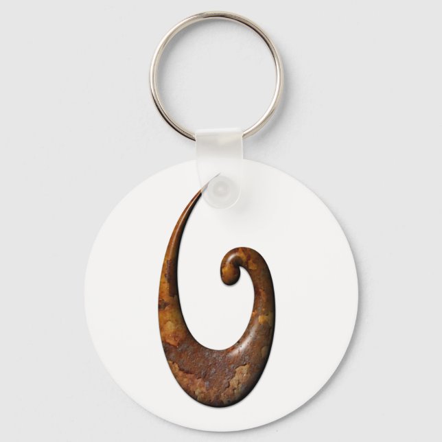 Porte-clés Poisson Maori - rouille (Recto)
