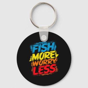 Porte-clés Poisson Plus Inquiéter Moins Drôle Mignon Bright C