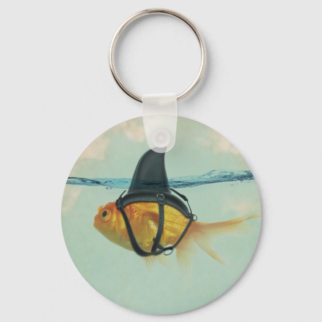 Porte-clés Poisson rouge avec une nageoire de requin (Recto)
