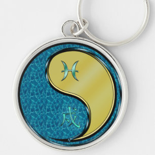 Porte-clés Poissons et Chien métallique