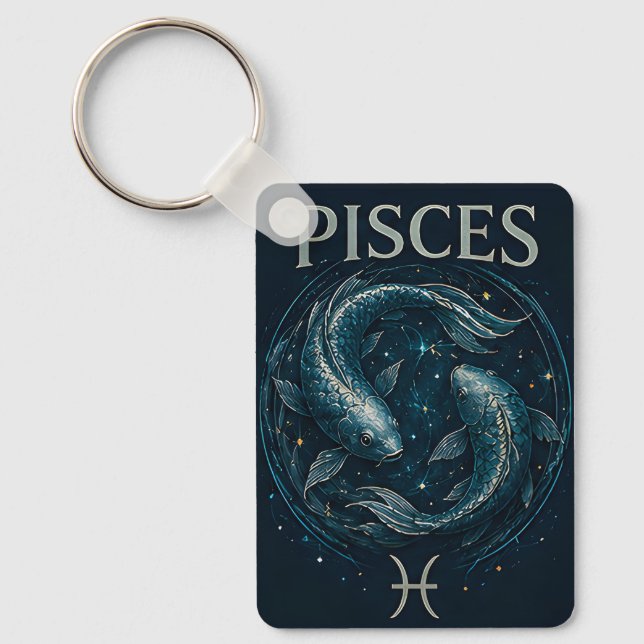 Porte-clés Poissons Symbole Zodiaque Céleste Astrologie (Recto)