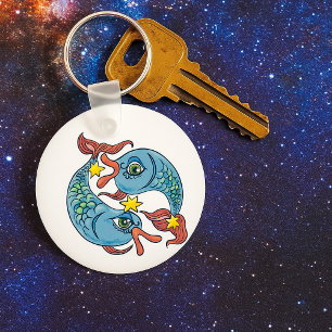 Porte-clés Poissons Zodiaque Poisson Céleste Astrologie