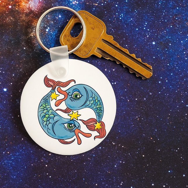Porte-clés Poissons Zodiaque Poisson Céleste Astrologie (Créateur téléchargé)