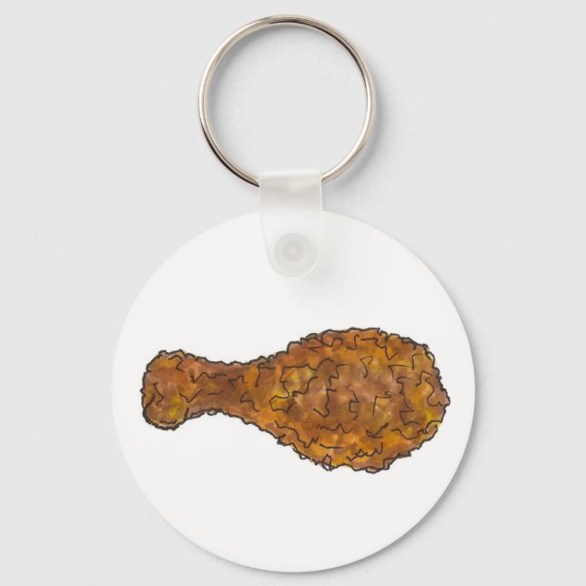 Porte-clés Poitrine de poulet frit Bouchon Soul Alimentation  (Recto)