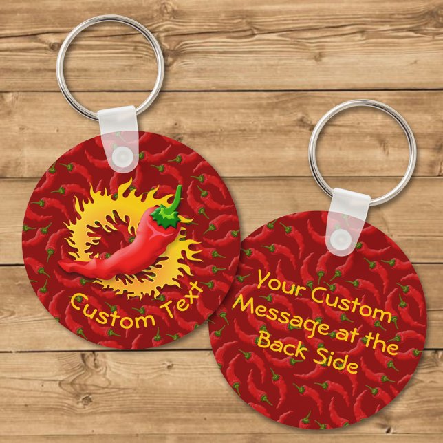 Porte-clés Poivre avec Porte - clé flamme (Créateur téléchargé)