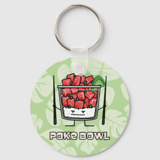 Porte-clés Poke bowl Hawaii crudités de salade de poisson cho