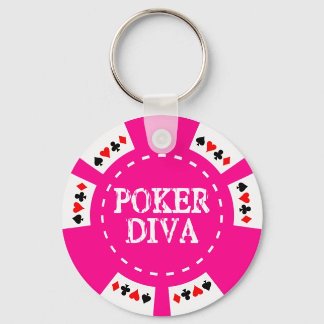 PORTE-CLÉS POKER DIVA POKER CHIP (Recto)
