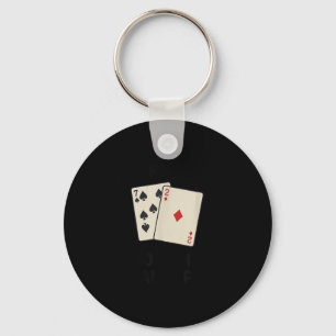 Porte-clés Poker drôle, je ne plie même pas mon linge
