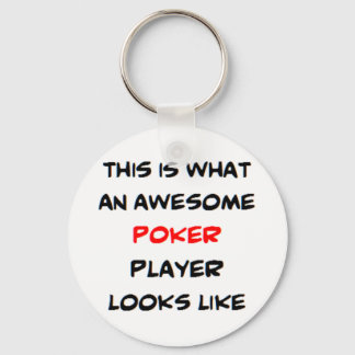 Porte-clés poker player, awesome