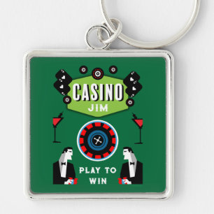Porte-clés Poker Roulette de Jeux de Casino