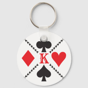 Porte-clés Poker Symbole de la carte de jeu personnalisée