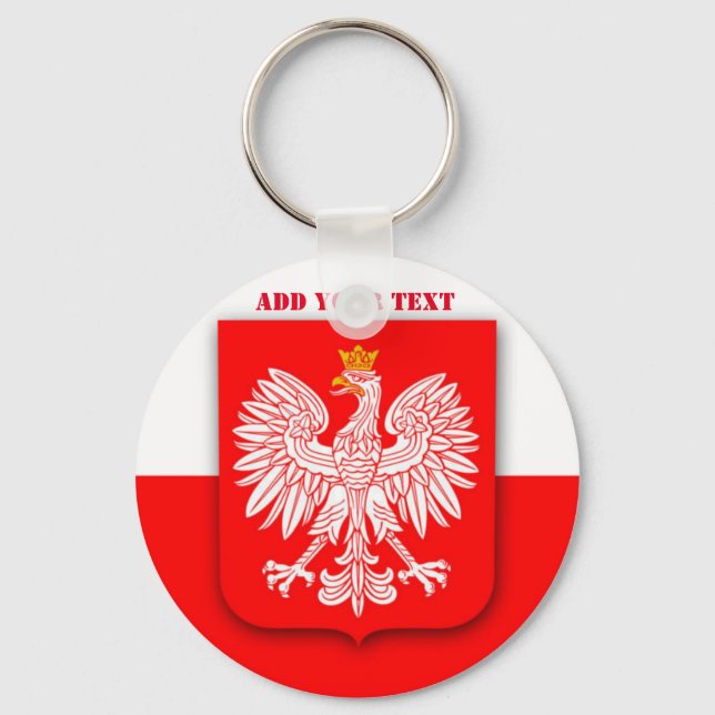 Porte-clés Poland Flag World Cup 2022 Football Soccer Polska (Recto)