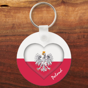 Porte-clés Poland & Heart,  Polish Flag fashion / sports