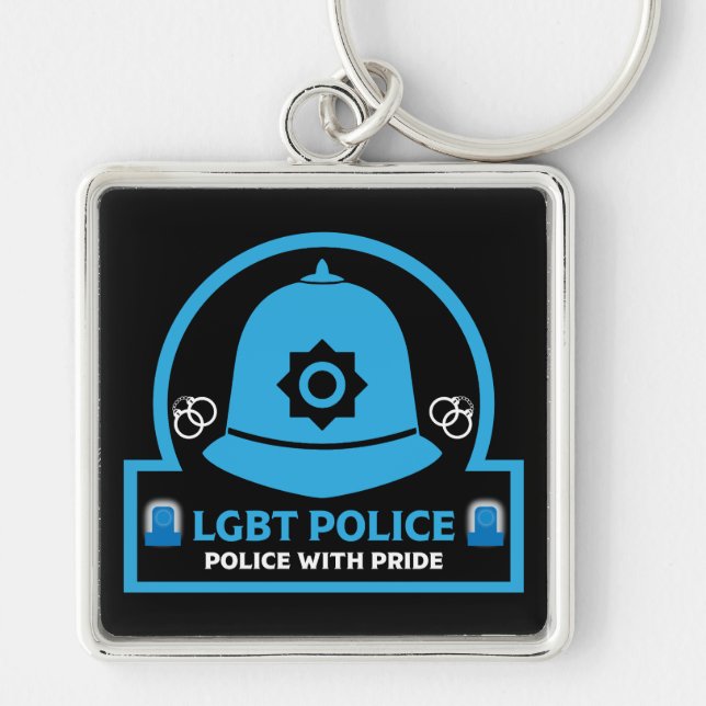 Porte-clés Police Gay pride LGBT+ (Devant)