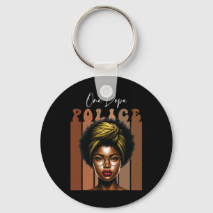 Porte-clés Police noire africaine de la drogue pour la reine