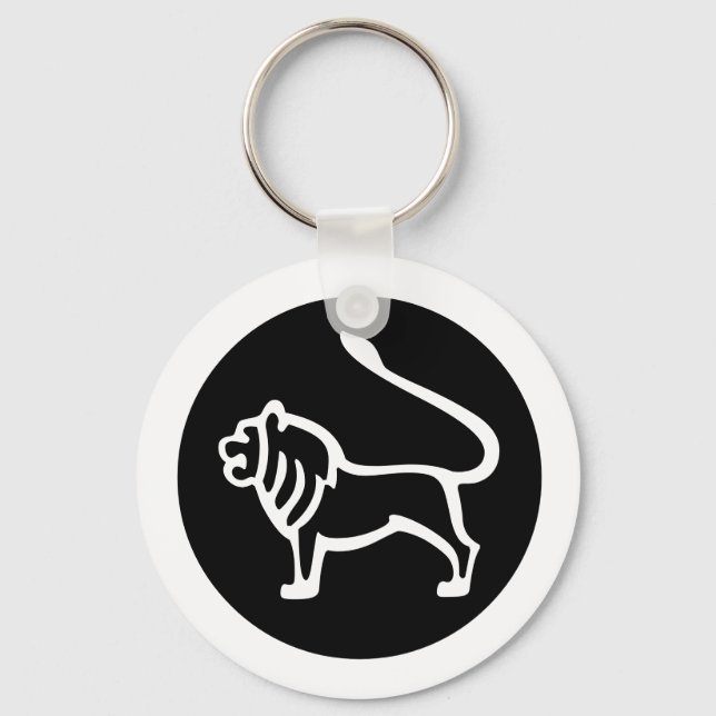 Porte-clés Police Zodiac : LEO + vos couleurs et idées (Recto)