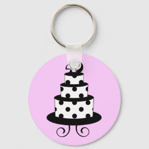 Porte-clés Polka Dot 40th Birthday Anniversary Cake