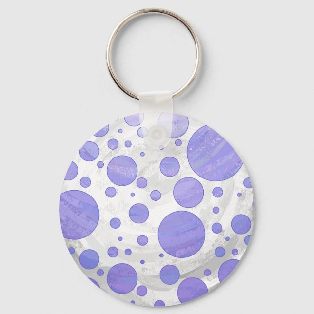 Porte-clés Polka Dot Soleil Violet (Recto)