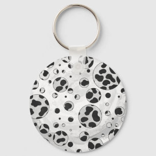Porte-clés Polka en Dalmatie noir et blanc