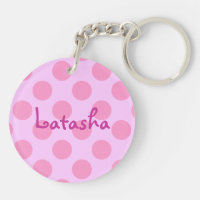 Polka rose personnalisée pointillée