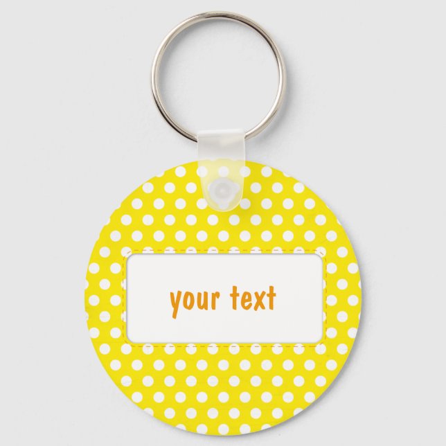 Porte-clés Polkadot jaune (Recto)