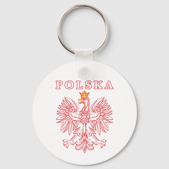Porte-clés Polska Avec Aigle Rouge Polonais (Recto)
