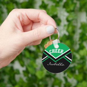 Porte-clés Pom-pom girl en vert