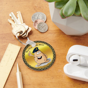 Porte-clés Pomme de terre de l'officier de police avec un cas