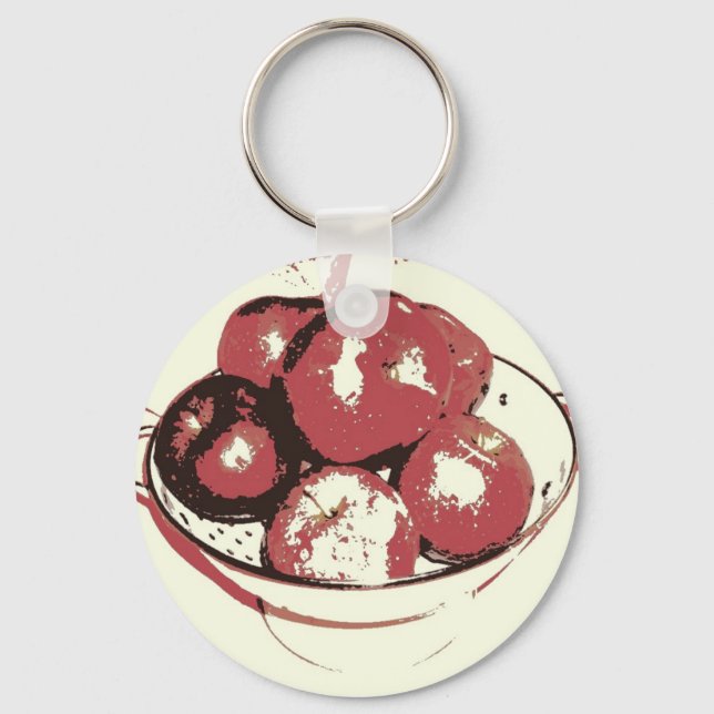 Porte-clés Pommes d'art pop (Recto)