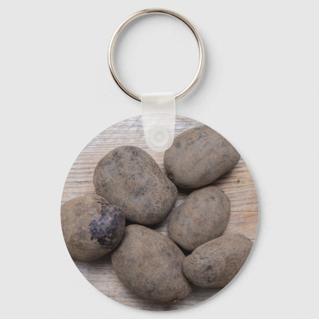 Porte-clés Pommes de terre sur bois rustique Concept (Recto)