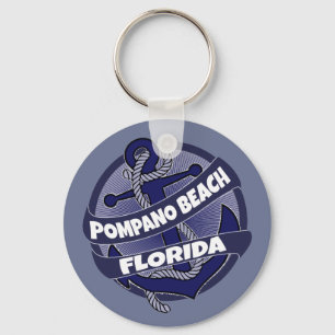 Porte-clés Pompano Beach Floride ancre tourbillon porte - clé