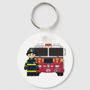 Porte-clés Pompier avec le porte - clé de pompe à incendie