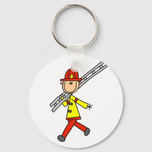 Porte-clés Pompier bonhomme allumette avec échelle