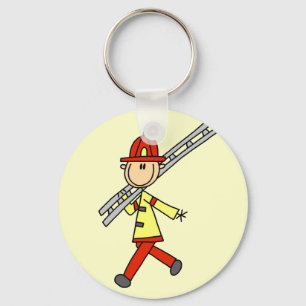 Porte-clés Pompier bonhomme allumette avec échelle