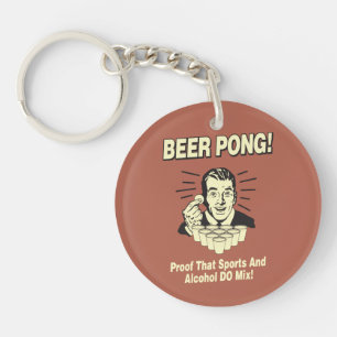 Porte-clés Pong de bière : Preuve d'alcool et mélange de spor
