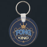Porte-clés Pong King bleu<br><div class="desc">Pong personnalisées King Blue Ping Pong</div>