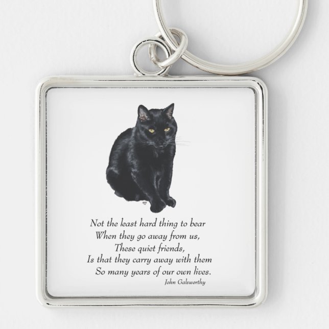 Porte-clés Pont arc-en-ciel de chat noir (Devant)