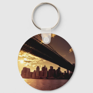 Porte-clés Pont de Brooklyn avec des gratte-ciel de New York