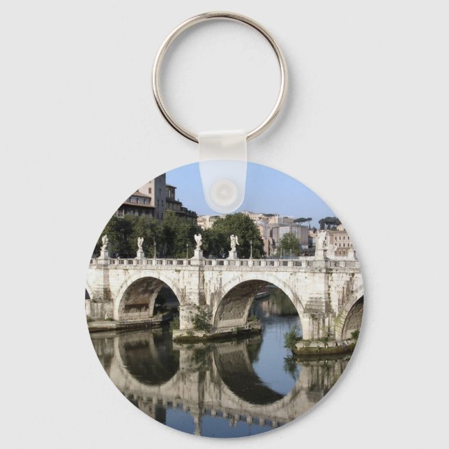 Porte-clés Pont de Castel st Angelo, Rome, Italie (Recto)