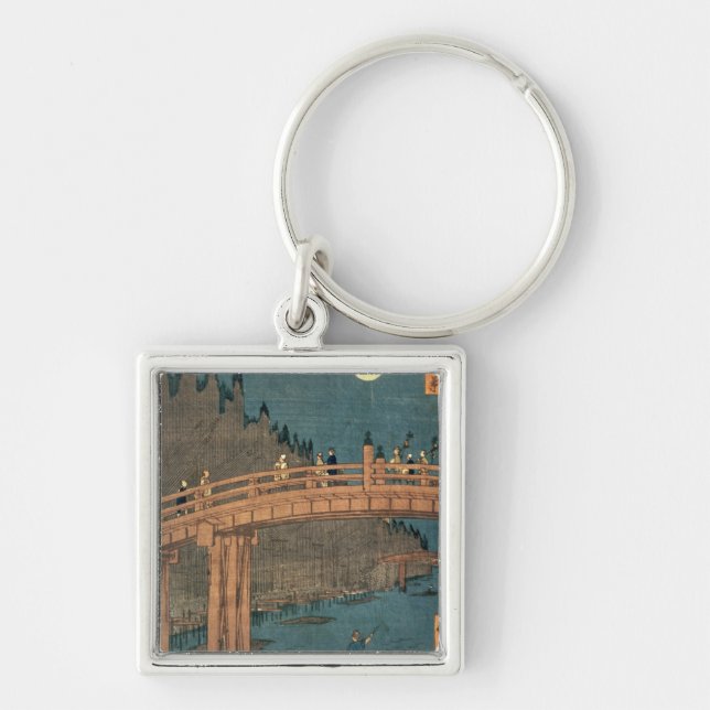 Porte-clés Pont de Kyoto par clair de lune (Devant)
