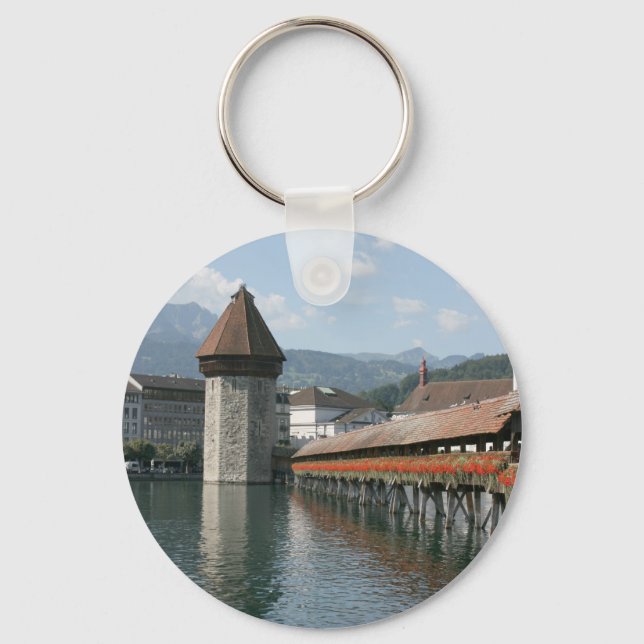 Porte-clés Pont de la Chapelle, Lucerne, Suisse (Recto)