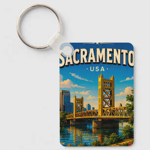 Porte-clés Pont de la tour de Sacramento Riverfront