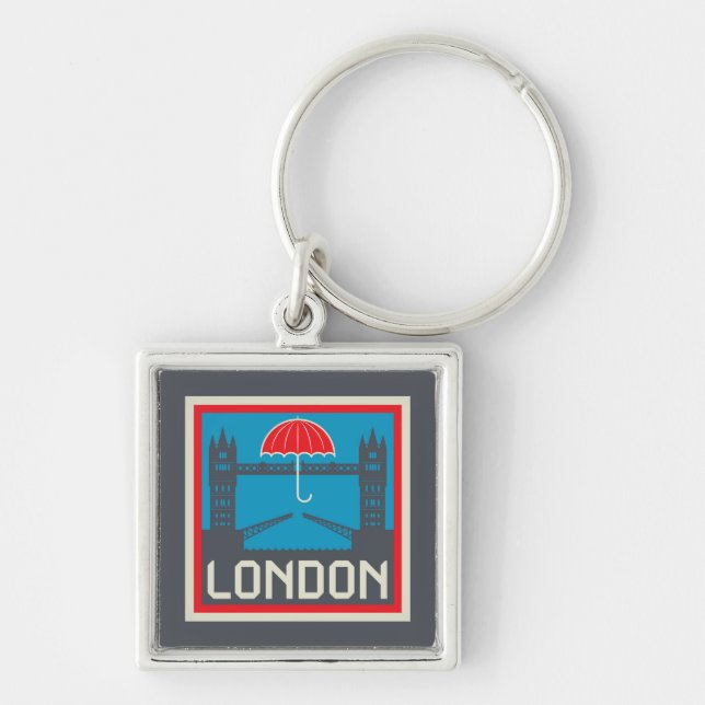Porte-clés Pont de Londres avec le parapluie (Devant)