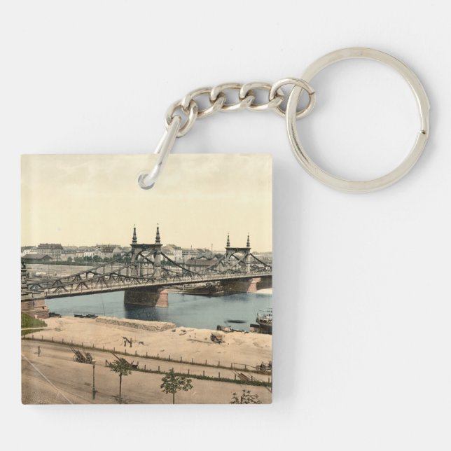 Porte-clés Pont du Neckar, Mannheim, Allemagne (Dos)
