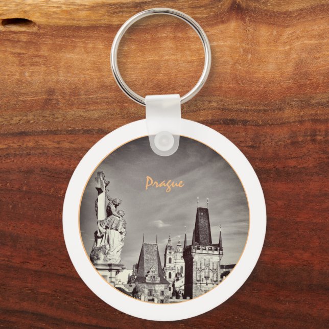 Porte-clés Pont Prague & Charles, Christ, Château / Czechia (Recto)