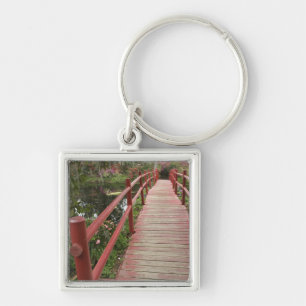 Porte-clés Pont rouge au-dessus de l'étang, Magnolia Plantat