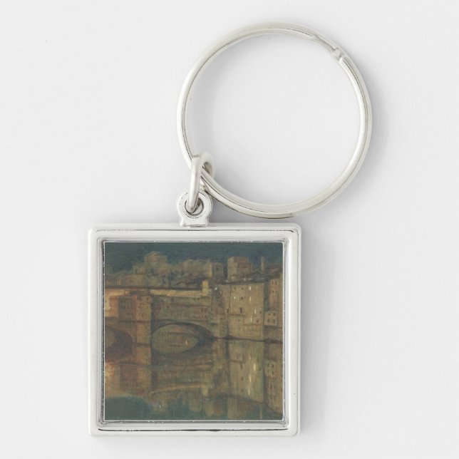 Porte-clés Ponte Vecchio, Florence (huile sur la toile) (Devant)