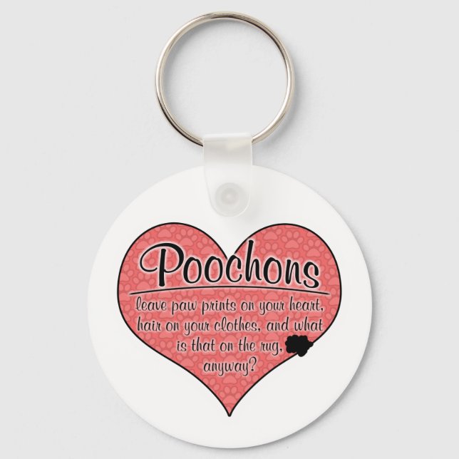 Porte-clés Poochon Empreintes de pattes Dog Humor (Recto)